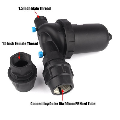 1,5 2 ιντσών (50 63 mm) 120 Mesh 130 Micron T Τύπος διχτυωτό φίλτρο οθόνης Γεωργικό στάγδην άρδευση Προσαρμογέας αντλίας νερού δεξαμενής ενυδρείου