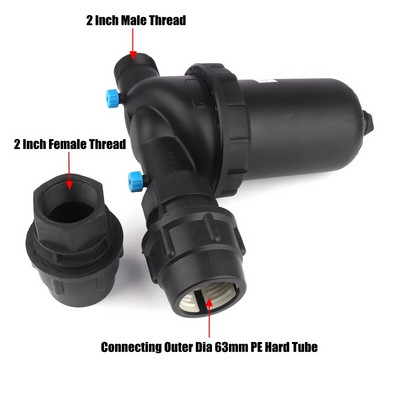 1,5 2 ιντσών (50 63 mm) 120 Mesh 130 Micron T Τύπος διχτυωτό φίλτρο οθόνης Γεωργικό στάγδην άρδευση Προσαρμογέας αντλίας νερού δεξαμενής ενυδρείου