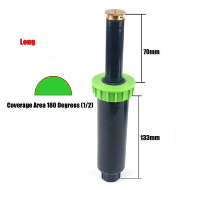 4 τεμ./παρτίδα 1/2" 90-360 μοιρών Ρυθμιζόμενο πλαστικό αναδυόμενο ψεκαστήρες γκαζόν κήπου Λουλούδι Φυτό Σκηνικό Πότισμα Χάλκινο ακροφύσιο ψεκασμού