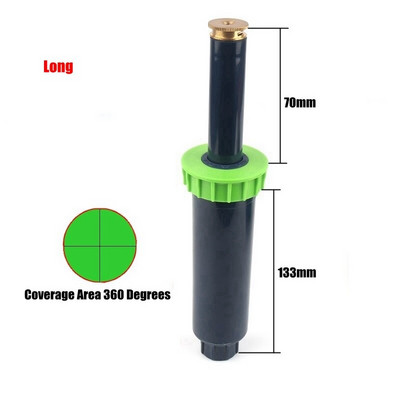 4 τεμ./παρτίδα 1/2" 90-360 μοιρών Ρυθμιζόμενο πλαστικό αναδυόμενο ψεκαστήρες γκαζόν κήπου Λουλούδι Φυτό Σκηνικό Πότισμα Χάλκινο ακροφύσιο ψεκασμού