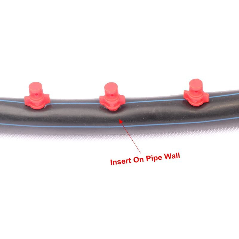 60 τμχ Ακροφύσιο άρδευσης 360 μοιρών Κόκκινο ένθετο Ακροφύσιο ψεκασμού διάθλασης Ακροφύσιο ψεκασμού Ακροφύσιο ψεκασμού Flower Fruit Tree