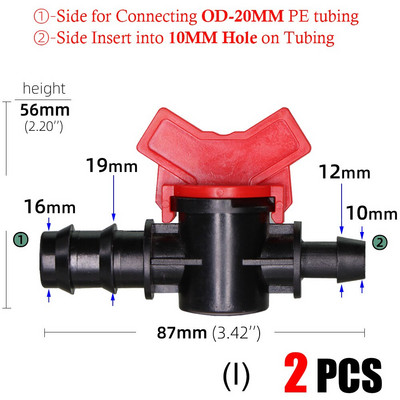 Εξαρτήματα βαλβίδας άρδευσης στάγδην 16mm 20mm 25mm 4/7mm 8/11mm 8/11mm