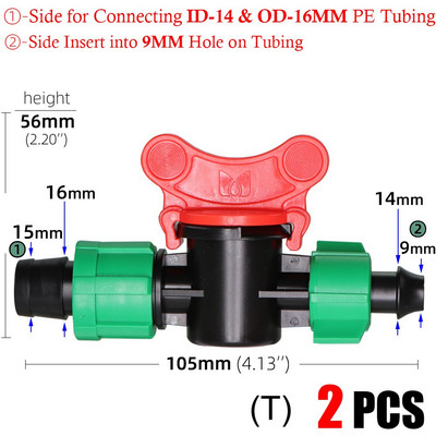Εξαρτήματα βαλβίδας άρδευσης στάγδην 16mm 20mm 25mm 4/7mm 8/11mm 8/11mm
