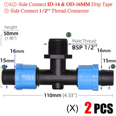 Εξαρτήματα βαλβίδας άρδευσης στάγδην 16mm 20mm 25mm 4/7mm 8/11mm 8/11mm