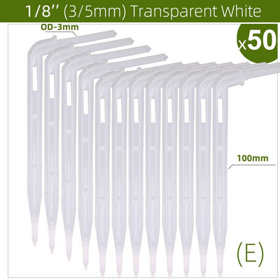 50 ΤΕΜ Θερμοκηπίου Apple Green Bend Arrow Micro Dip Irrigation Kit Emitters for 3/5mm Hose Garden Watering Saving Micro Dripper