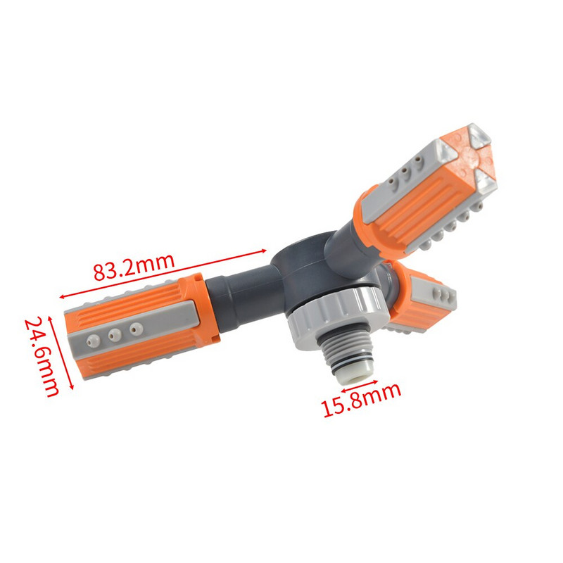 Ρυθμιζόμενοι 360 μοιρών Περιστρεφόμενοι ψεκαστήρες 3 βραχιόνων Grass Lawn Αυτόματο Πότισμα Κήπος Ψεκαστήρας Κεφαλής Περιστρέφεται 360 Μοίρες1τμχ