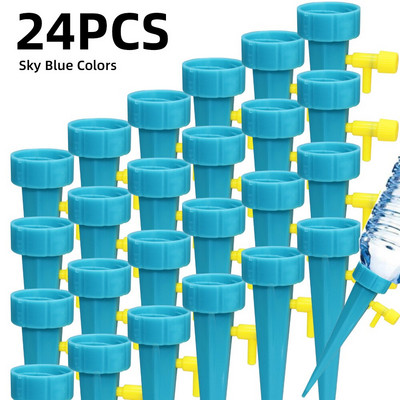 6/12/24PCS Автоматична регулируема система за напояване Устройство за поливане на растения Капкомер с клапан за регулиране на размера на водния поток Направи си сам дюза