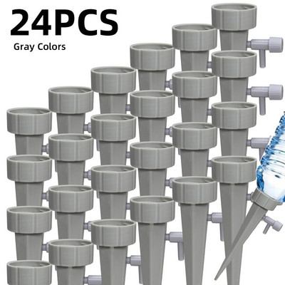 6/12/24PCS Автоматична регулируема система за напояване Устройство за поливане на растения Капкомер с клапан за регулиране на размера на водния поток Направи си сам дюза