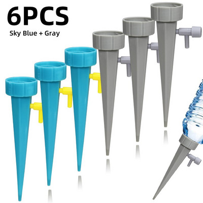 6/12/24PCS Автоматична регулируема система за напояване Устройство за поливане на растения Капкомер с клапан за регулиране на размера на водния поток Направи си сам дюза