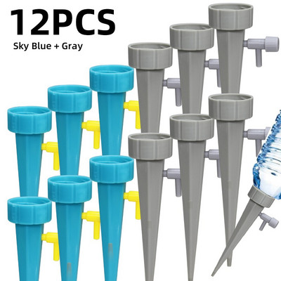 6/12/24PCS Автоматична регулируема система за напояване Устройство за поливане на растения Капкомер с клапан за регулиране на размера на водния поток Направи си сам дюза