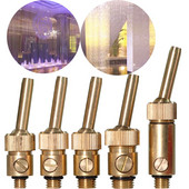 OD8mm-14mm Месингов фонтан за завеси M8-M14 Накрайник с мъжка резба с изключване, регулируема посока за спрей за декорация на езерце