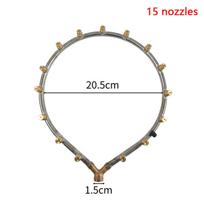 Daudzgalvu izsmidzinātāja sprausla Gredzenveida izsmidzinātāja sprausla ar regulējamu sprauslas savienotāju Dārza daudzgalvu smidzinātāja sprausla 1 gab.
