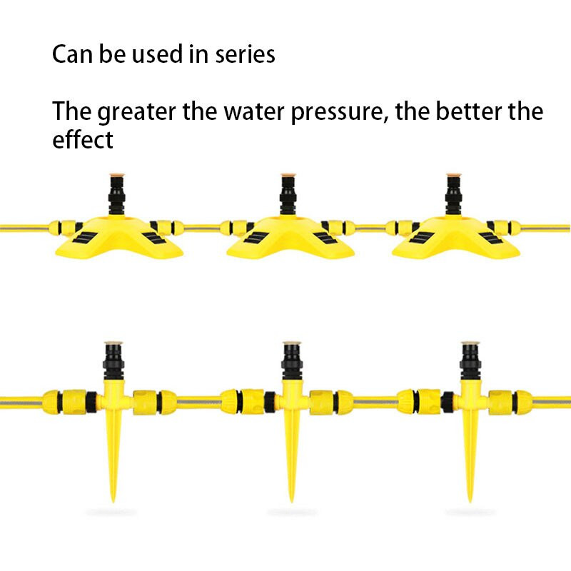 360-градусов регулируем воден спринклер за трева, двор за поливане на спринклерна глава, регулируема дюза за разпръскване на градината