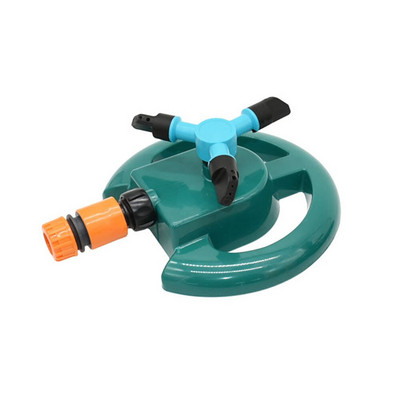 Ψεκαστήρες κήπου Αυτόματο πότισμα Grass Lawn 360 μοιρών Περιστρεφόμενος ψεκαστήρας νερού 3 ακροφύσια Σύστημα άρδευσης κήπου τριών βραχιόνων