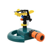 Въртяща се пръскачка за градинска трева с регулируема опора Рокерна пръскачка с двойни дюзи 360 градуса система за поливане на градината 1 комплект