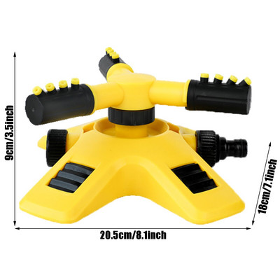 Градински спринклер за тревни площи 360-градусов автоматичен въртящ се двор Градина с голямо покритие Воден спринклер Водна пръскачка за напояване