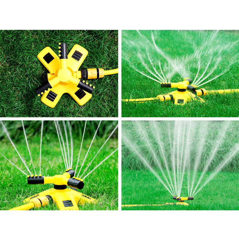 Градински спринклер за тревни площи 360-градусов автоматичен въртящ се двор Градина с голямо покритие Воден спринклер Водна пръскачка за напояване