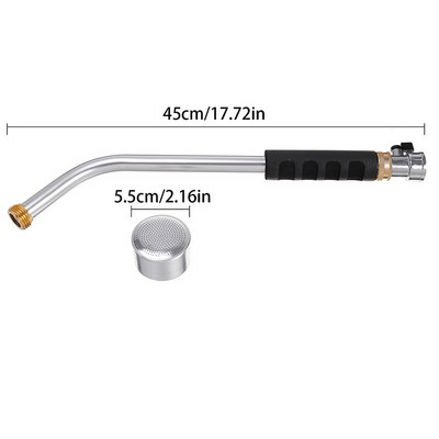 45 εκ. Ποτιστήρι κήπου Ακροφύσιο σπορόφυτου Ακροφύσιο από κράμα αλουμινίου Πιστόλι φυτωρίου Ράβδος ποτίσματος γκαζόν λαχανικών Εργαλείο καταιονισμού θερμοκηπίου