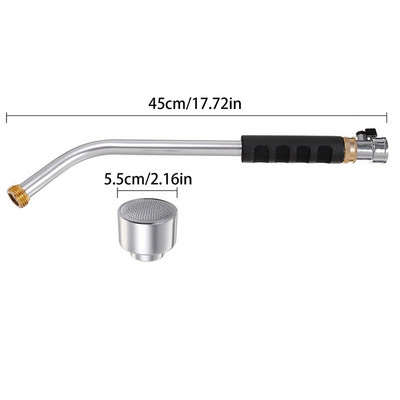 45 εκ. Ποτιστήρι κήπου Ακροφύσιο σπορόφυτου Ακροφύσιο από κράμα αλουμινίου Πιστόλι φυτωρίου Ράβδος ποτίσματος γκαζόν λαχανικών Εργαλείο καταιονισμού θερμοκηπίου