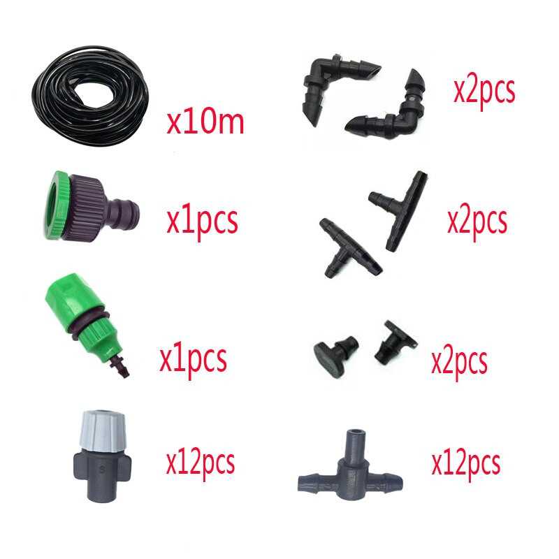 33 τμχ/σετ Ακροφύσιο ψεκασμού Αυτόματο πότισμα κήπου Κιτ ψύξης ακροφύσιο για άρδευση λαχανικών θερμοκηπίου