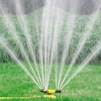 Περιστρεφόμενο ακροφύσιο καταιονισμού φυτωρίου άρδευσης Περιστρεφόμενος τριδύμος ψεκαστήρας New Garden Lawn sprinkler 360 μοιρών Αυτόματη