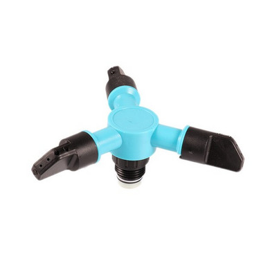 Dārza piederumi Trīs roku rotējoša smidzināšanas uzgalis 360 grādos, regulējams smidzināšanas smidzināšanas zāliena sprausla