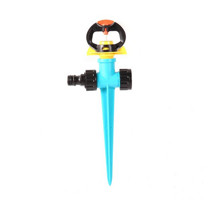 Dārza piederumi Trīs roku rotējoša smidzināšanas uzgalis 360 grādos, regulējams smidzināšanas smidzināšanas zāliena sprausla
