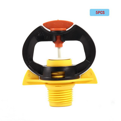 Dārza piederumi Trīs roku rotējoša smidzināšanas uzgalis 360 grādos, regulējams smidzināšanas smidzināšanas zāliena sprausla