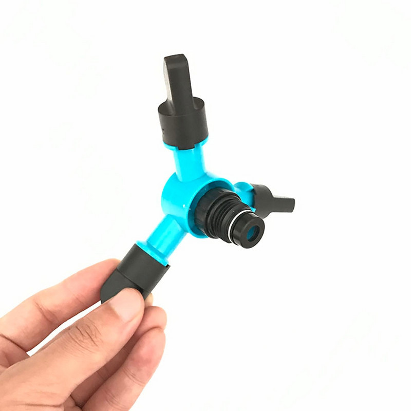 Dārza piederumi Trīs roku rotējoša smidzināšanas uzgalis 360 grādos, regulējams smidzināšanas smidzināšanas zāliena sprausla