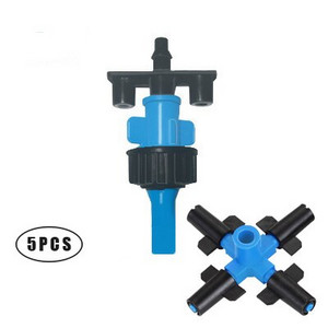 POM mlaznica za raspršivanje s 5 glava, raspršivač za kontrolu magle s mogućnošću podešavanja vode. DIY mikro navodnjavanje biljaka kapanjem, adapter za prskalice za vrtnu maglu