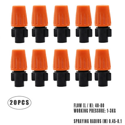 POM mlaznica za raspršivanje s 5 glava, raspršivač za kontrolu magle s mogućnošću podešavanja vode. DIY mikro navodnjavanje biljaka kapanjem, adapter za prskalice za vrtnu maglu