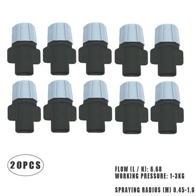 POM mlaznica za raspršivanje s 5 glava, raspršivač za kontrolu magle s mogućnošću podešavanja vode. DIY mikro navodnjavanje biljaka kapanjem, adapter za prskalice za vrtnu maglu