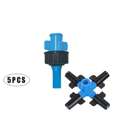 POM mlaznica za raspršivanje s 5 glava, raspršivač za kontrolu magle s mogućnošću podešavanja vode. DIY mikro navodnjavanje biljaka kapanjem, adapter za prskalice za vrtnu maglu