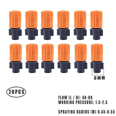 POM mlaznica za raspršivanje s 5 glava, raspršivač za kontrolu magle s mogućnošću podešavanja vode. DIY mikro navodnjavanje biljaka kapanjem, adapter za prskalice za vrtnu maglu