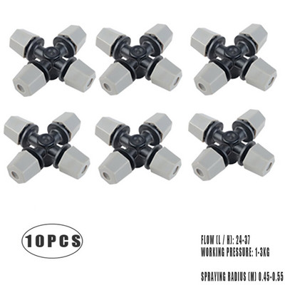 POM mlaznica za raspršivanje s 5 glava, raspršivač za kontrolu magle s mogućnošću podešavanja vode. DIY mikro navodnjavanje biljaka kapanjem, adapter za prskalice za vrtnu maglu