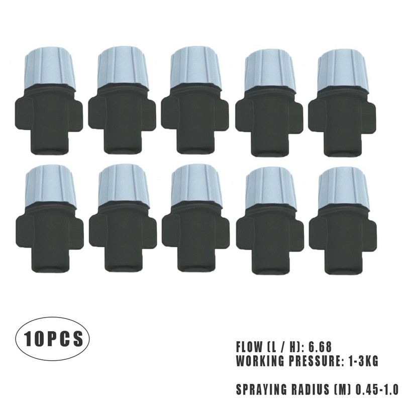 POM mlaznica za raspršivanje s 5 glava, raspršivač za kontrolu magle s mogućnošću podešavanja vode. DIY mikro navodnjavanje biljaka kapanjem, adapter za prskalice za vrtnu maglu