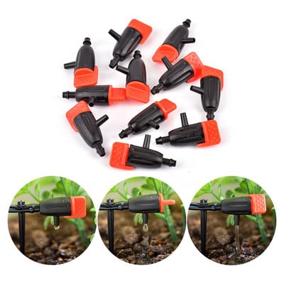 5-10Pcs Ρυθμιζόμενο 1-40L/H Irrigation Drippers Sprinklers 1/4`` Emitter For Garden Greenhouse Plant Bonsai Watering Tool