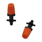 Оранжева дюза за мъгла с 6 мм винтов конектор Поливане на градината Напояване Микро капкови фитинги Спрей дюзи Пластмасови 100 бр.