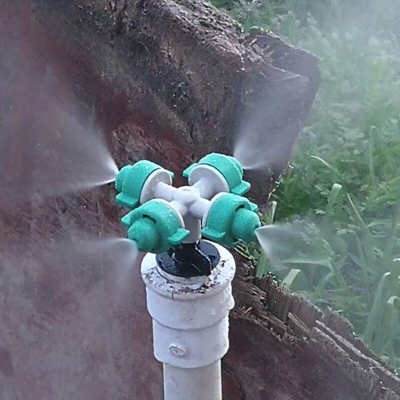 Σταυρωτό ακροφύσιο ομίχλης 1/2" Αρσενικό με σπείρωμα ψεκαστήρα κεφαλής στάγδην άρδευσης για φυτά ποτίσματος θερμοκηπίου 20 τμχ