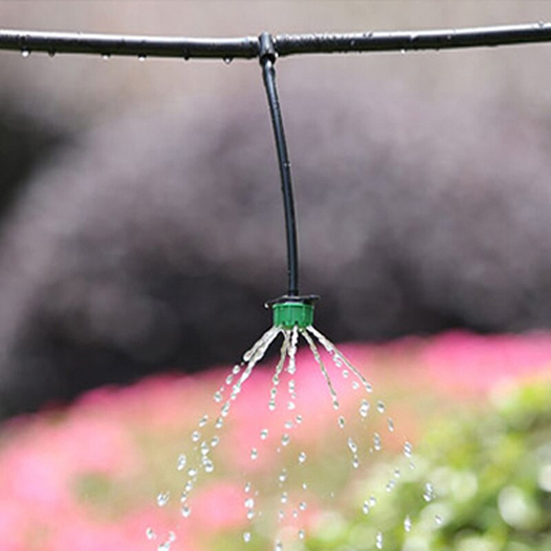 Спринклер за зелена градина с 8 дупки с капкомер за напояване на градината Селскостопански фитинг за поливане 200 бр.