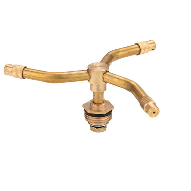 2/3/4 рамена Въртяща се пръскачка за трева 360-градусова автоматична ротация Месингова пръскачка Градински пръскачки Разпръсквач CLH@8