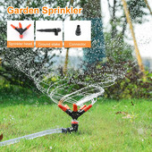Градинска пръскачка за тревни площи 360-градусова автоматична въртяща се градина Градинска регулируема 5 дюзи Водна пръскачка Водна пръскачка за напояване