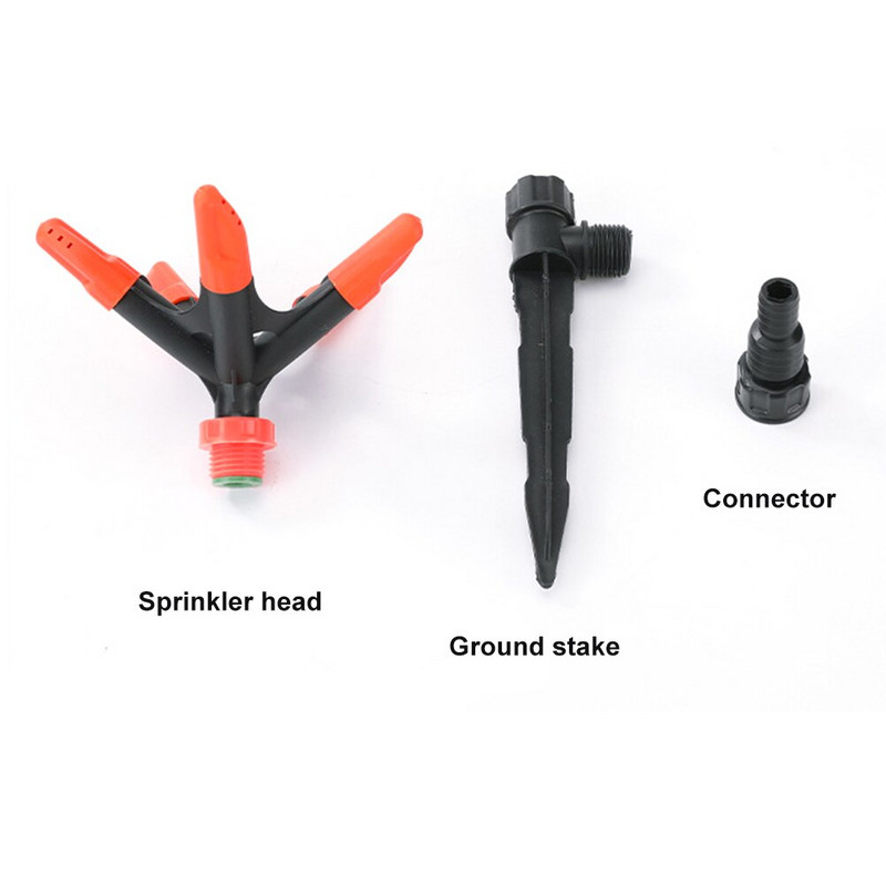 Градинска пръскачка за тревни площи 360-градусова автоматична въртяща се градина Градинска регулируема 5 дюзи Водна пръскачка Водна пръскачка за напояване