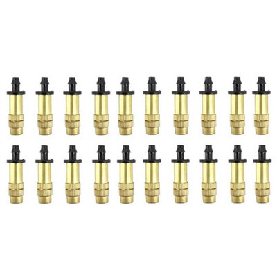 20 τμχ Πότισμα κήπου Πότισμα Ψύξη Ψεκαστήρες Ψεκαστήρες Ρυθμιζόμενος ορειχάλκινος ομίχλης Σύνδεση λεπτής ομίχλης 4/7