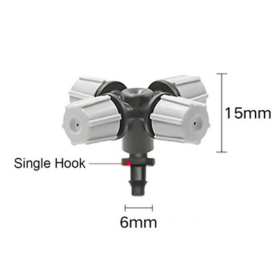 50 τμχ Ακροφύσιο Πότισμα Κήπου Διαθλαστικό Ακροφύσιο Ψεκαστήρων Κηπουρικής Ατομοποίησης Ψεκαστήρες ομίχλης Θερμοκηπίου Περιστρεφόμενο ακροφύσιο άρδευσης