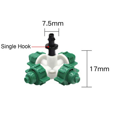 50 τμχ Ακροφύσιο Πότισμα Κήπου Διαθλαστικό Ακροφύσιο Ψεκαστήρων Κηπουρικής Ατομοποίησης Ψεκαστήρες ομίχλης Θερμοκηπίου Περιστρεφόμενο ακροφύσιο άρδευσης