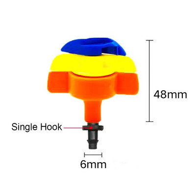 50 τμχ Ακροφύσιο Πότισμα Κήπου Διαθλαστικό Ακροφύσιο Ψεκαστήρων Κηπουρικής Ατομοποίησης Ψεκαστήρες ομίχλης Θερμοκηπίου Περιστρεφόμενο ακροφύσιο άρδευσης