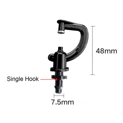 50 τμχ Ακροφύσιο Πότισμα Κήπου Διαθλαστικό Ακροφύσιο Ψεκαστήρων Κηπουρικής Ατομοποίησης Ψεκαστήρες ομίχλης Θερμοκηπίου Περιστρεφόμενο ακροφύσιο άρδευσης