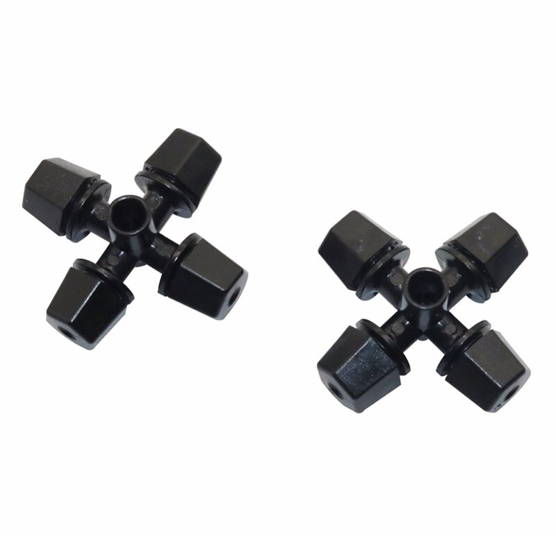 Градинска кръстосана пулверизирана дюза 6 mm Интерфейс Водна мъгла Парникова мъгла Дюза Градинско оборудване и инструменти 100 бр.