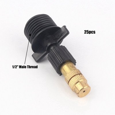 25 kom/lot Bakrena rotacijska mlaznica za podešavanje raspršivača Automatsko navodnjavanje Poljoprivredni travnjak Navodnjavanje vrta Prskalica Ovlaživanje